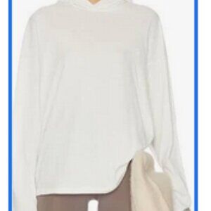 Fear of God Essentials White Hoodie with Label Detail - size XS